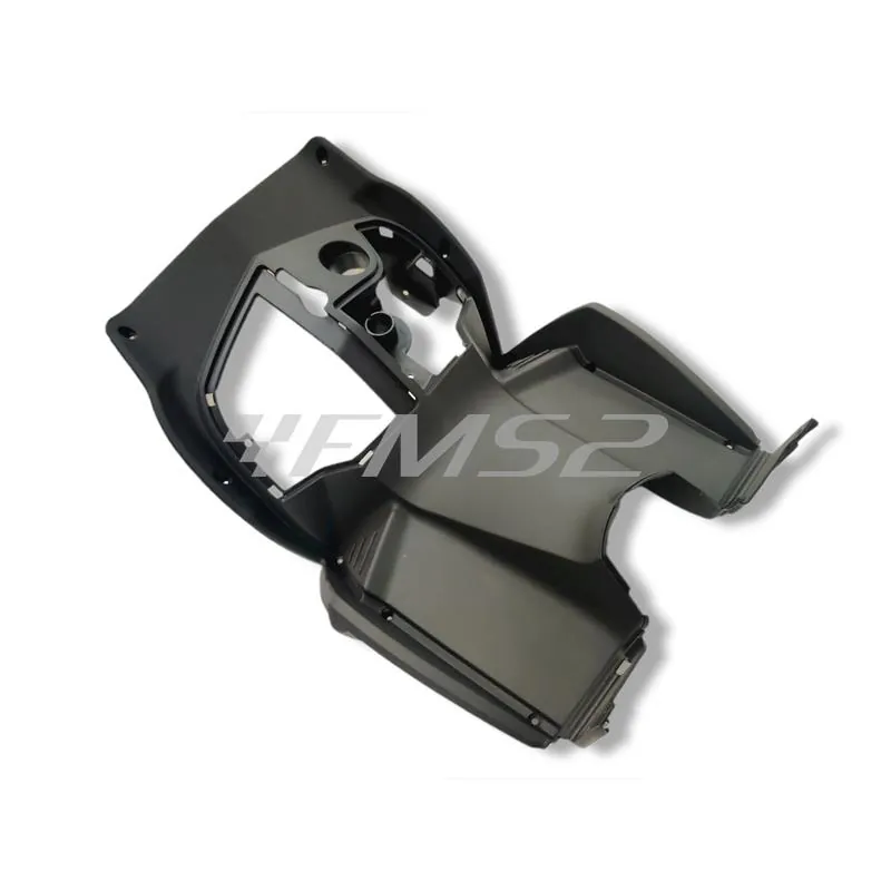 Scudo paragambe Malaguti di colore nero glitterato per scooter F12R prodotti dal 2007 in poi con raffreddamento ad aria e liquido, ricambio 06512403