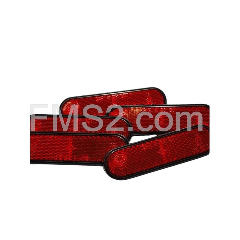 Catadiottro rosso posteriore con forma ovale Malaguti, ricambio 07132200