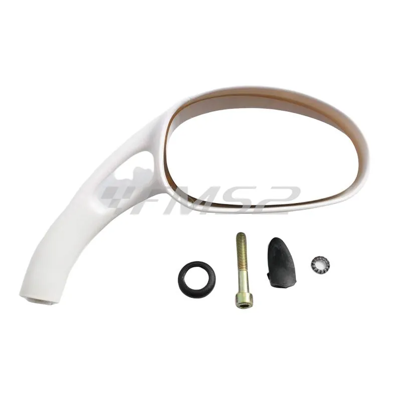 Specchietto retrovisore destro completo di attacchi verniciato bianco pastello (Phantom Malaguti), ricambio 08801972