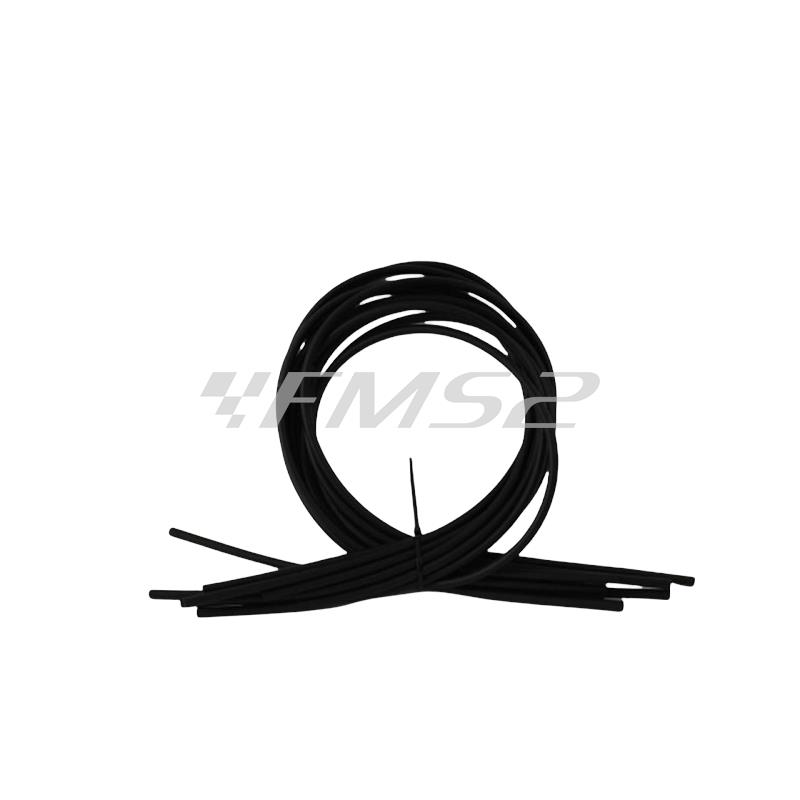 Tubo benzina in gomma siliconica diametro 8 mm esterno e 4 mm interno, colore nero, rotolo con prezzo al metro, stargom (Malaguti), ricambio 18000360