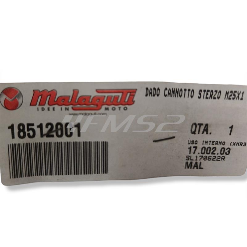 Dado cannotto sterzo m25x1, ricambio 18512001