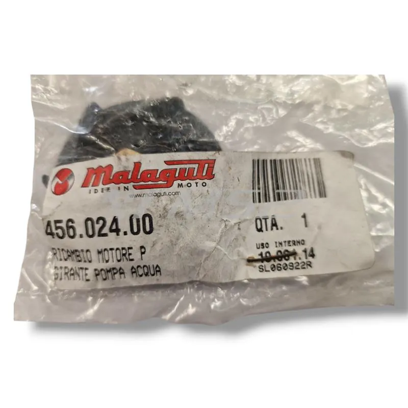 Girante pompa acqua Malaguti per motori Piaggio maxi scooter raffreddati ad acqua 827929, ricambio 45602400