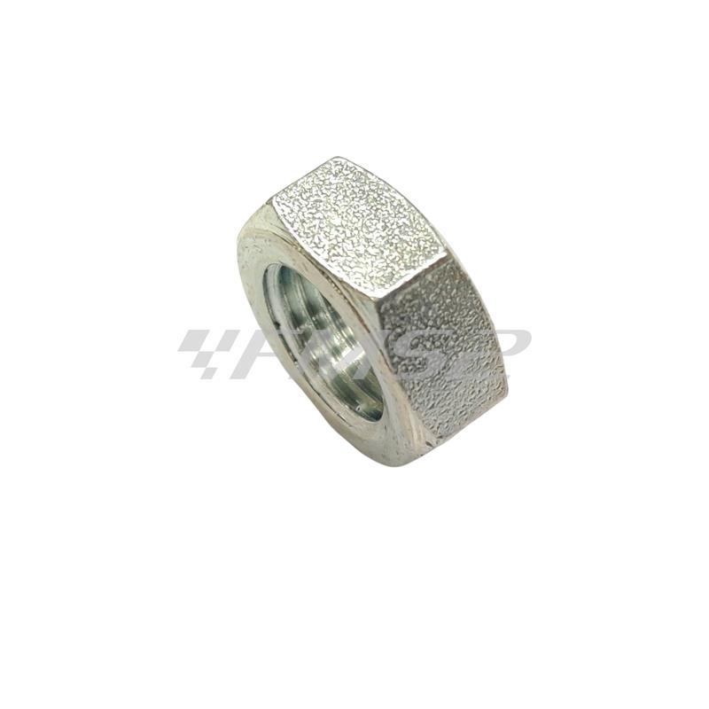 Dado M12 x 1,25 mm zincato argento con chiave 17 mm per fissaggio puleggia fissa variatore sui motori scooter Franco Morini montati sugli scooter Aprilia Sr 50 e Malaguti Crosser, ricambio 60409200