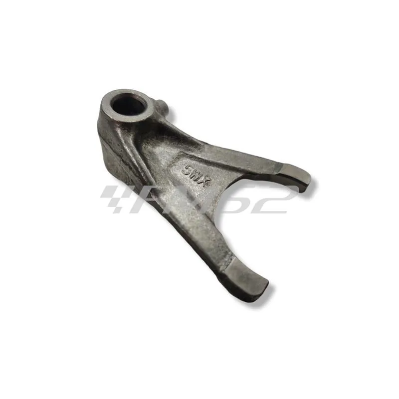 Forchetta 1 cambio motore AM6 completa di perno cromato originale Malaguti, ricambio 73301100