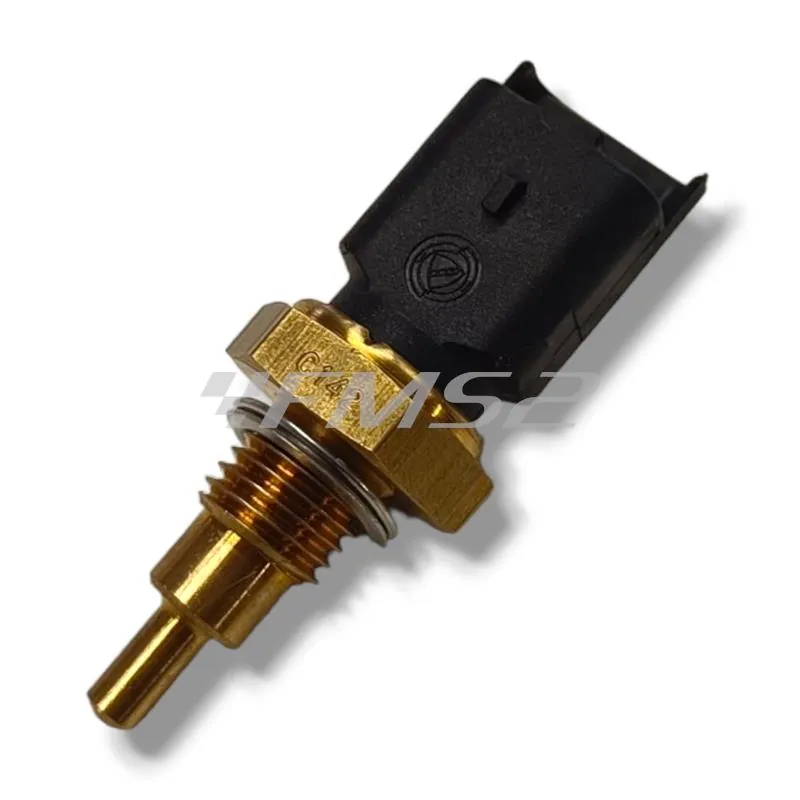 Sonda temperatura acqua Piaggio con connettore nero a 4 pin per maxi scooter con motore Piaggio a liquido, ricambio MP828646