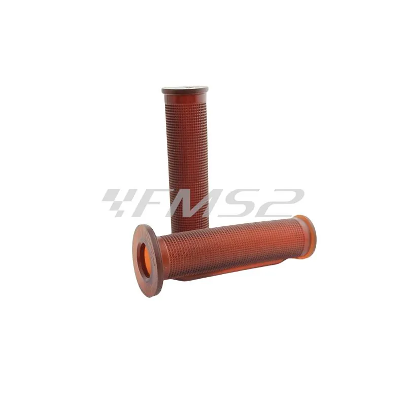 01617AP Manopole Ariete in gomma marrone para universali per moto d'epoca anni '70 e '80 DUCATI e MOTO GUZZI
