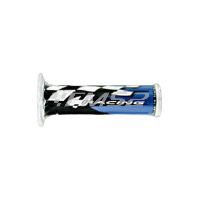 Manopole Racing blu forate (Mentasti Ariete), ricambio 01687HRA