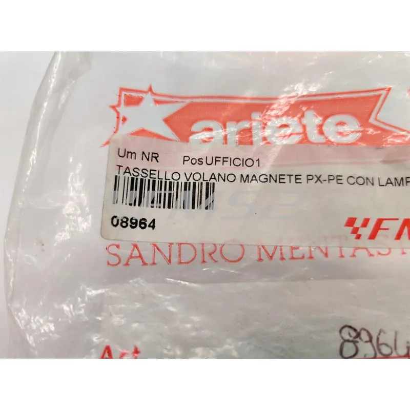 Tassello volano magnete Vespa Piaggio PX e PE con lampeggiante (Mentasti Ariete), ricambio 08964