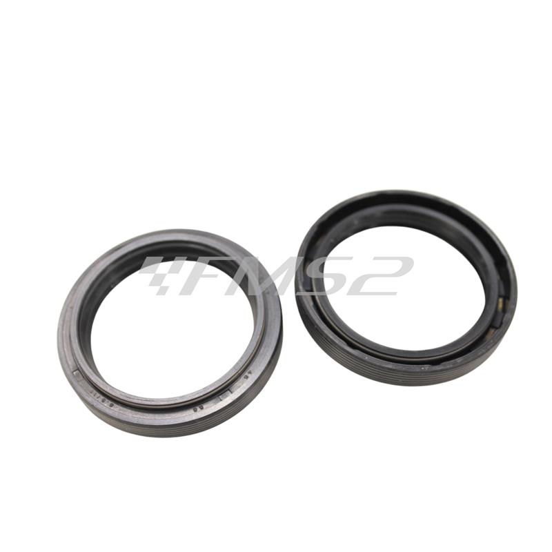 AHL Paraolio E Parapolvere Forcella Per Yamaha X-MAX 125/250 – Kit Guarnizioni 36x48x11mm, Nero, In Gomma