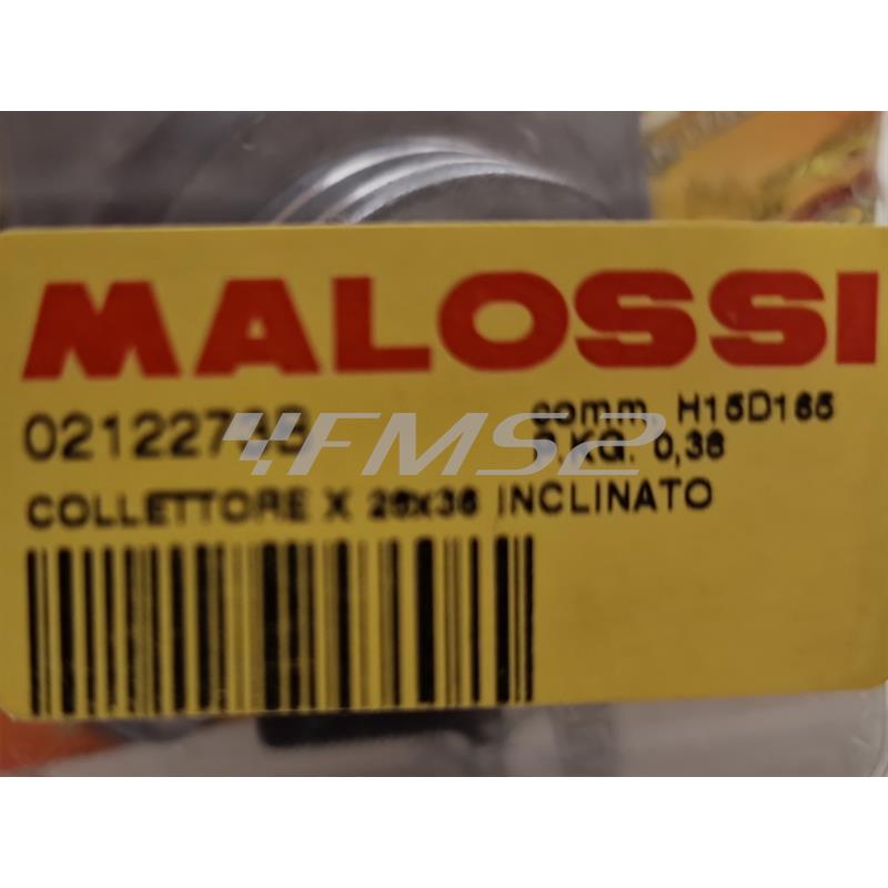 Collettore aspirazione Malossi diametro 26x35 mm inclinato in alluminio per motori Minarelli AM6, ricambio 0212273B