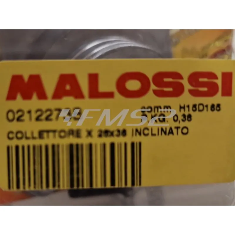 Collettore aspirazione Malossi diametro 26x35 mm inclinato in alluminio per motori Minarelli AM6, ricambio 0212273B