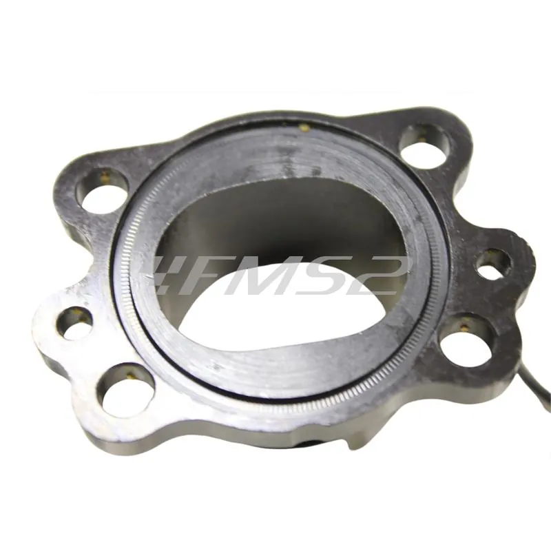 1515215B Raccordo collettore di scarico Malossi con fissaggio a 4 viti per gruppo termico Malossi MHR Team 2 e Testa Rossa flangiato con diametro 47,6 mm