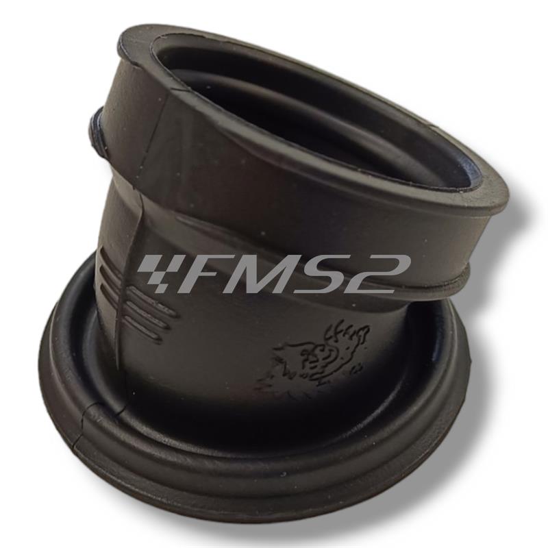 Collettore Malossi X360 Bonneville completo di basetta in alluminio per carburatori diametro 32 e 34 con montaggio su carter Malossi C-One e RC-One Piaggio e Minarelli, ricambio 2017669