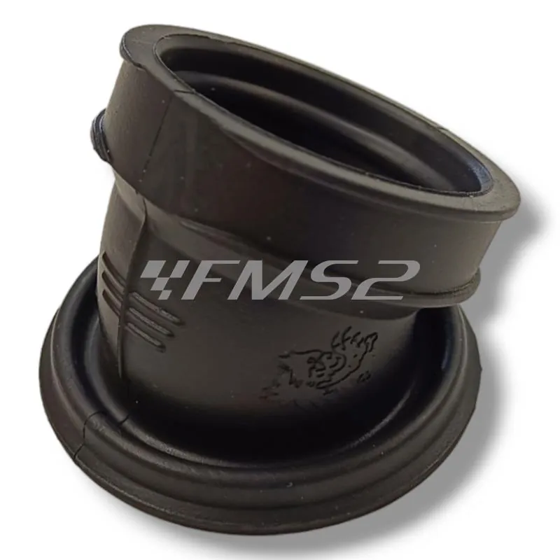 Collettore Malossi X360 Bonneville completo di basetta in alluminio per carburatori diametro 32 e 34 con montaggio su carter Malossi C-One e RC-One Piaggio e Minarelli, ricambio 2017669