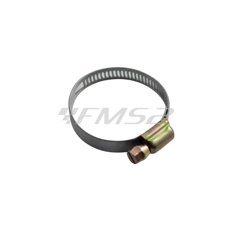 Fascetta stringi tubo in metallo con altezza 9 mm e serraggio diametro da 25 mm a 40 mm distribuiti da Malossi per applicazioni varie, ricambio 210871