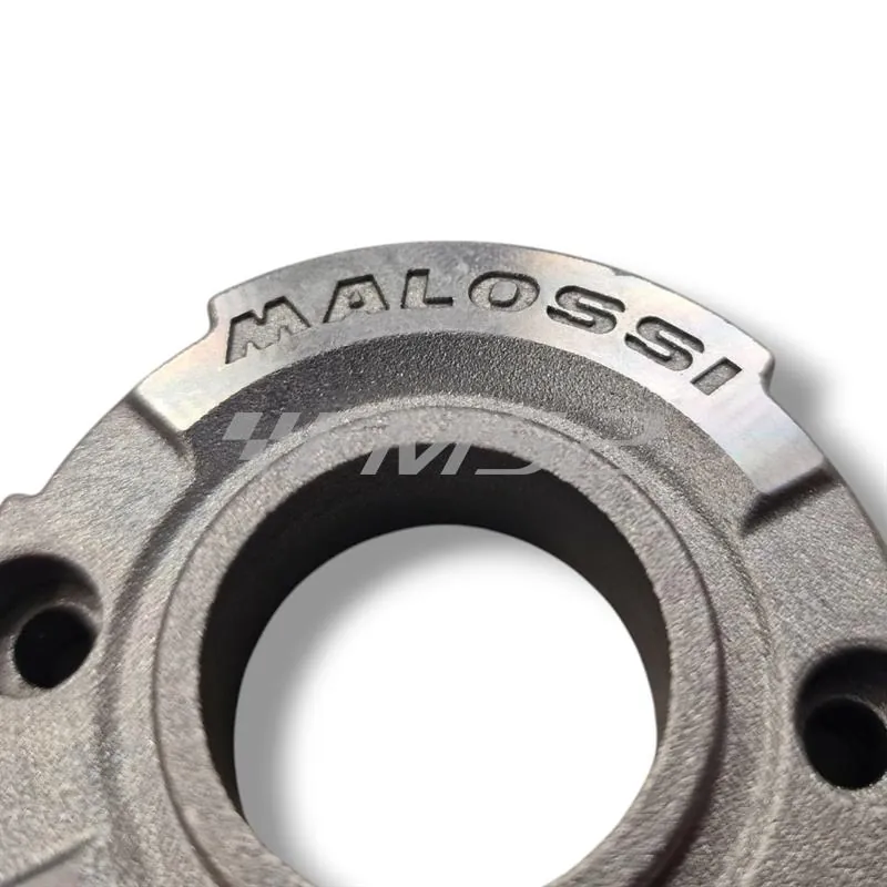 Fondello posteriore in alluminio per silenziatore diametro 60 mm Malossi lato uscita beccuccio scarico completo di O-Ring viton verde e viti di fissaggio M5x25 mm, ricambio 2519783