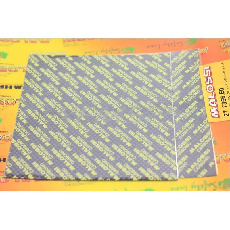 Coppia lastre 100x100 mm fibra di carbonio Malossi con spessore da 0,40 mm, ricambio 277366E0