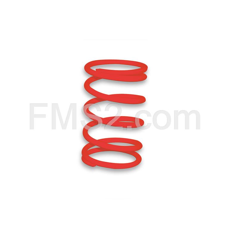 Molla contrasto variatore Malossi di colore rossa con diametro esterno 58,6 mm e lunghezza da 112 mm, filo diametro 4,3 mm e K 7,2 per maxi scooter Honda, ricambio 2916498R0
