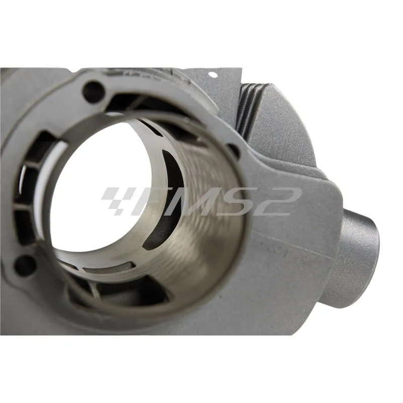 3116349 Gruppo termico Malossi MHR in alluminio con diametro 68,5 mm CVF2 e spinotto da 16 mm e corsa 57 mm completo di testa per Piaggio Vespa Cosa 1 e 2 200 cc, P200E, e PX200E tutte le versioni 200 cc