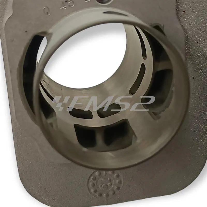 Gruppo termico, testa, pistone e cilindro Malossi Big D.E.P.S. 3 prigionieri con diametro 47 mm (75 cc) in alluminio con spinotto da 12 mm per ciclomotori Piaggio Ciao tutti modelli e versioni, ricambio 3118581