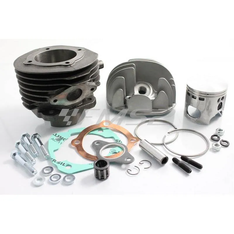 Motore gruppo termico Malossi  diametro 57,5mm in ghisa completo di testa eur96 per Piaggio Vespa 50 - Vespa PK 50 - Ape 50, ricambio 318694