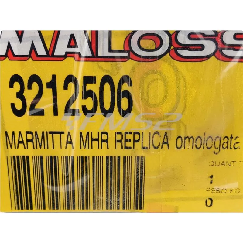 Marmitta mhr Replica omologata Malossi, ricambio 3212506