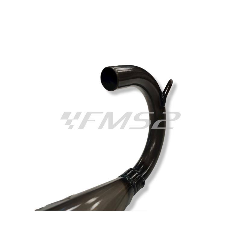 Marmitta racing Malossi MHR Team 3 specifica per gruppi termici Malossi 47,6 mm con collettore flangiato 4 bulloni Minarelli orizzontale liquido, ricambio 3216832