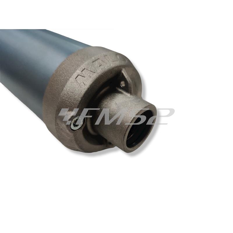 Marmitta racing Malossi MHR Team 3 specifica per gruppi termici Malossi 47,6 mm con collettore flangiato 4 bulloni Minarelli orizzontale liquido, ricambio 3216832