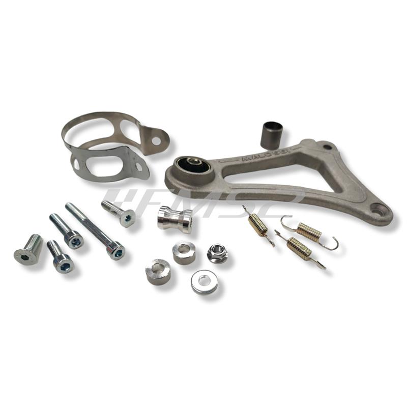 Marmitta racing Malossi MHR Team 3 specifica per gruppi termici Malossi 47,6 mm con collettore flangiato 4 bulloni Minarelli orizzontale liquido, ricambio 3216832