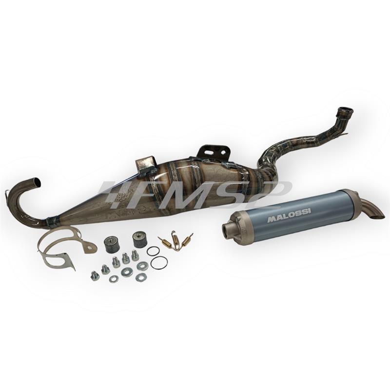 Marmitta Malossi moped racing mhr per ciclomotori Piaggio Ciao, Bravo, Si, Super Bravo, Boxer elaborati con gruppo termico Big Deps 3 o 4 prigionieri, ricambio 3217479