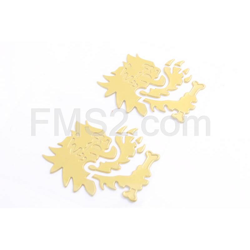 Adesivo testa leone Malossi - 3d -gold, ricambio 3313736G0
