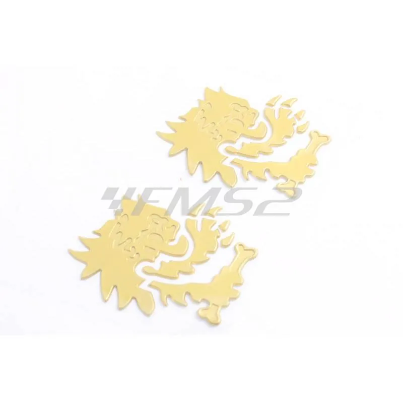 Adesivo testa leone Malossi - 3d -gold, ricambio 3313736G0