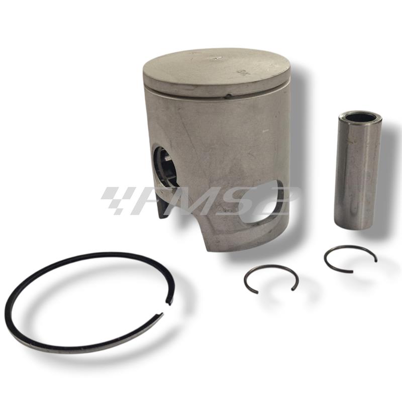 Pistone Malossi MHR selezione 0 con diametro 40,3 mm e spinotto 12 mm mono fascia rettangolare cromata per gruppi termici Malossi in alluminio Minarelli AM6, ricambio 3412203