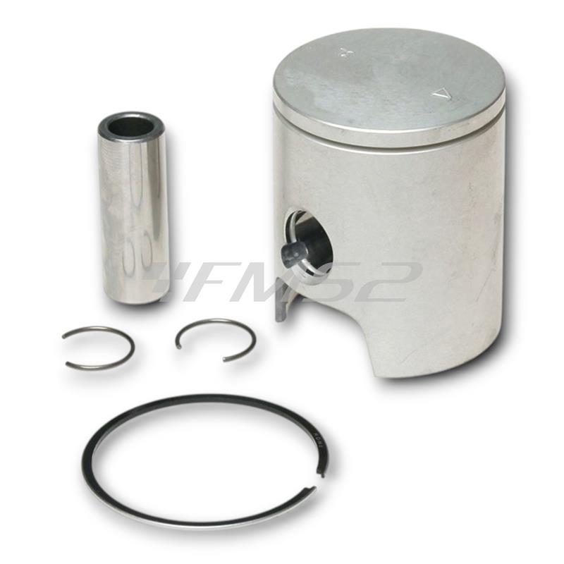 Pistone Malossi MHR selezione AA con diametro 40,3 mm e spinotto 12 mm mono fascia rettangolare cromata per gruppi termici Malossi in alluminio Minarelli AM6, ricambio 3412203AA