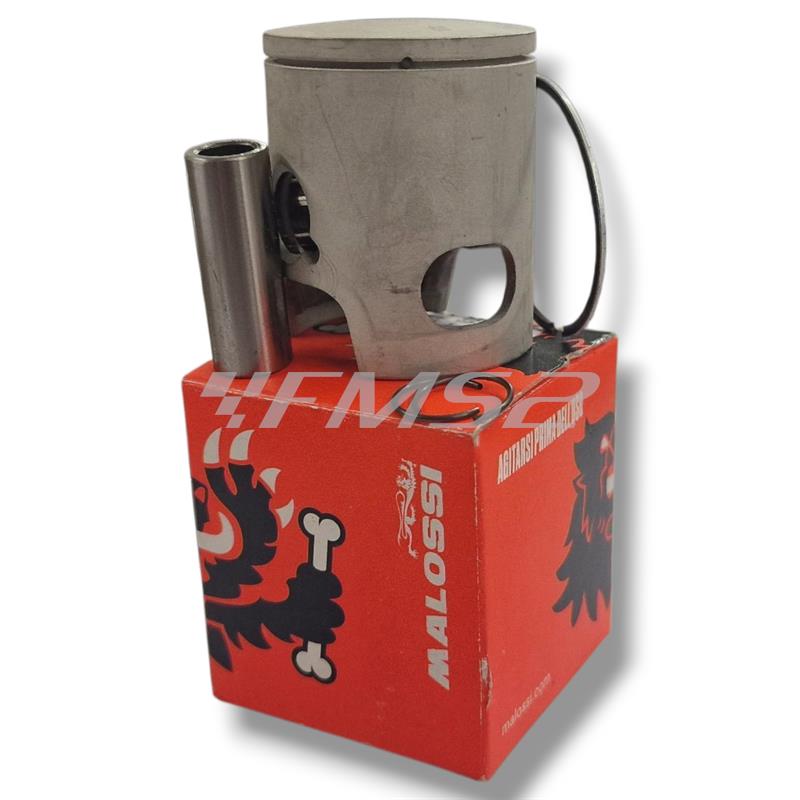Pistone Malossi MHR selezione 0 con diametro 40,3 mm e spinotto 12 mm mono fascia rettangolare cromata per gruppi termici Malossi in alluminio Minarelli AM6, ricambio 3412203
