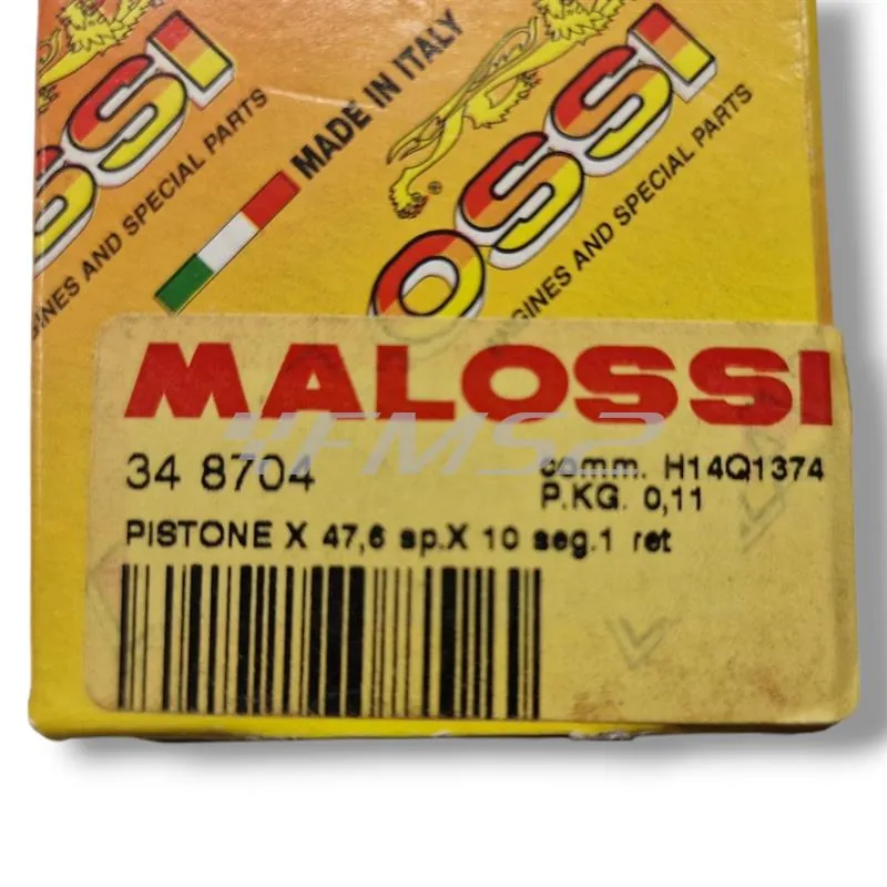 348704 Pistone 47.6 spinotto 10 mm segmento 1 semitrapezioidale Malossi
