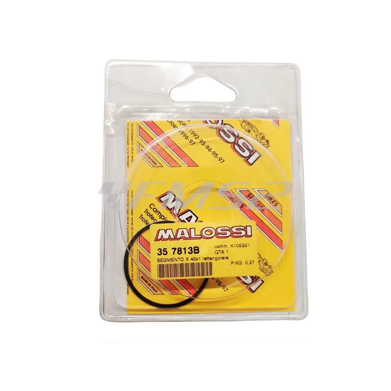 Fasce elastiche pistone 40x1 rettangolare Malossi, ricambio 357813B