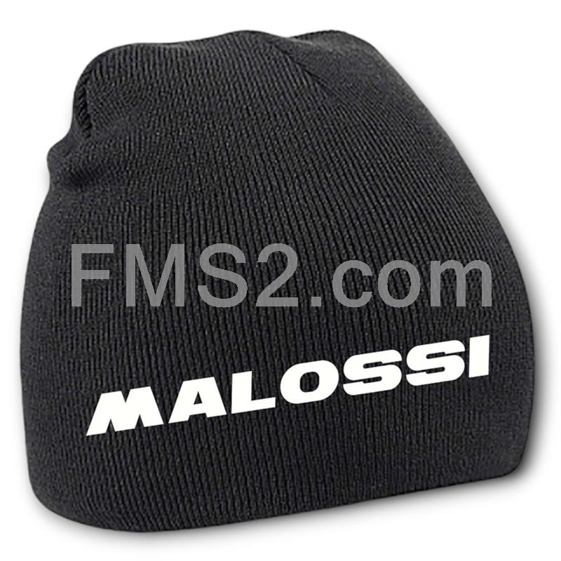 Cuffia Malossi in maglia a doppio strato di colore nero 100% acrilico soft-touch con taglia unica e logo ricamato, ricambio 4118420B0