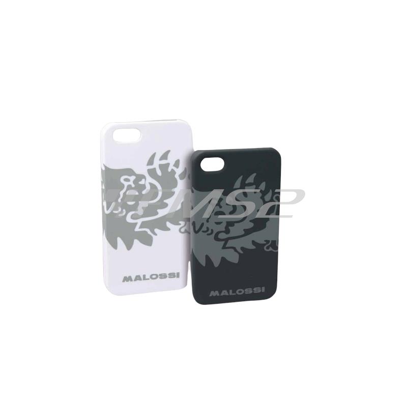 Cover lion Malossi per iphone 5 e 5s in materiale plastico (pc policarbonato) con stampa all’acqua e  ?nitura gommata di colore bianca, ricambio 4216001W0