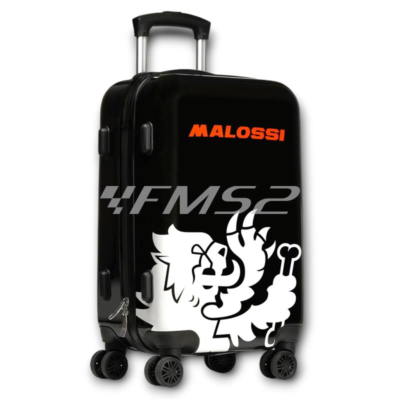 Trolley Malossi in ABS e policarbonato rigido da cabina con ruote doppie rotanti a 360° con tasche interne e rivestimento brandizzato, ricambio 4219368