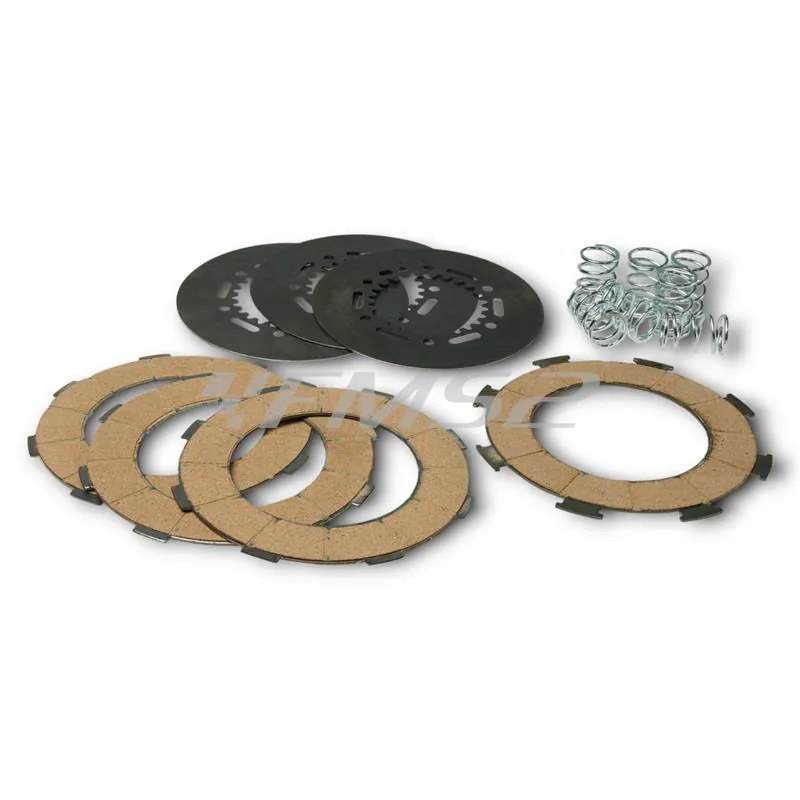 Serie dischi frizione Malossi MHR con 7 molle per campana originale Piaggio Vespa PX200E, ricambio 5216514