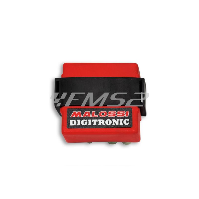 Centralina elettronica digitale Malossi DIGITRONIC per ciclomotori 2 Tempi 50 cc. euro 4 prodotti dal 2018 in poi con motore Piaggio, Derbi, Aprilia D50B0, ricambio 5518206B