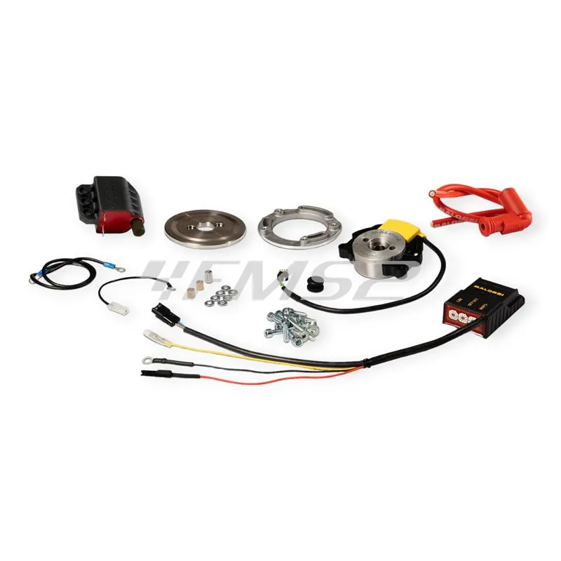 Accensione a rotore interno scooter Malossi MHR Team 2 per ciclomotori con motore Derbi D50B, EBE050, EBS050, Piaggio Gilera D50B e Minarelli AM6 raffreddati a liquido, ricambio 5519631