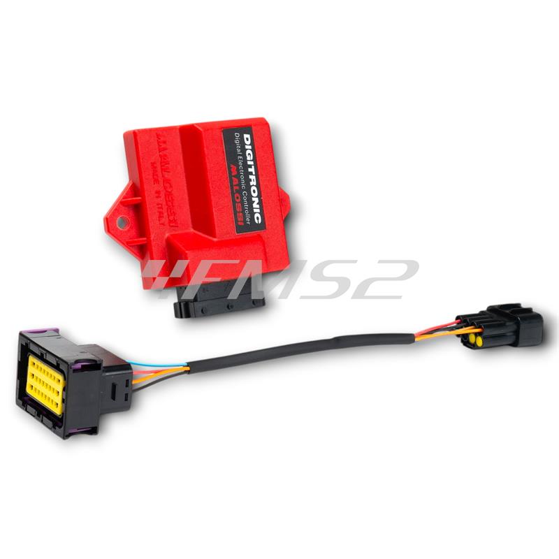 Centralina Malossi Digitronic digitale ad anticipo variabile per accensioni Yamaha a 12 poli euro 2 con centralina originale 5WX-00 con attacco a 8 pin, ricambio 5519647