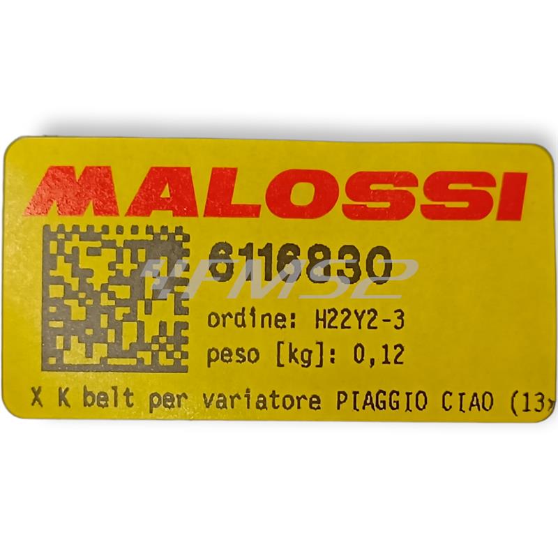 X k belt per variatore piaggio ciao  ricambio 6116830