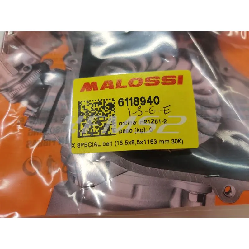 X special belt piaggio si per over range malossi (15,5x8,5x1163 mm 30 ), ricambio 6118940