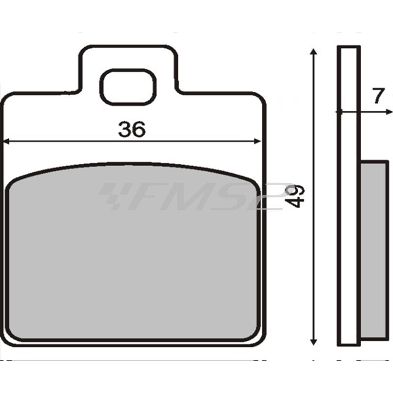 Pastiglie freno Malossi Brake pads omologate con mescola semi metallica per utilizzo sportivo su scooter, maxi scooter e Vespa, ricambio 6215006BB