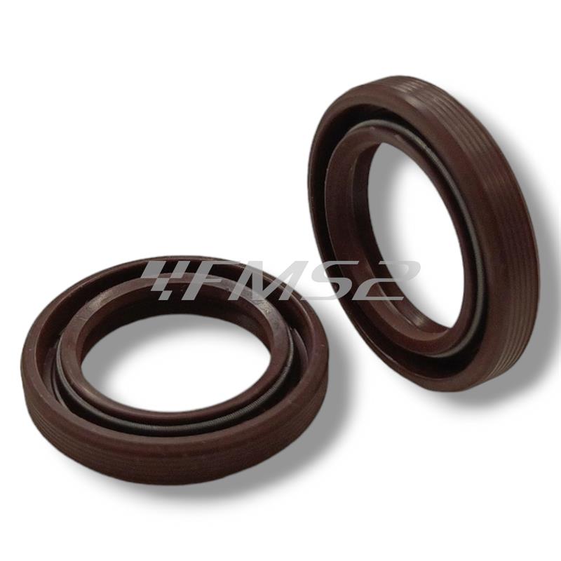 Coppia paraolio Malossi in viton marrone con misura 20x30x5 mm fkm/ptfe specifici per albero motore scooter, ricambio 6615951E