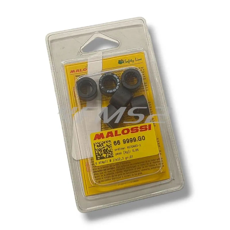 Kit rulli Malossi diametro 17x12,3  con peso da 7,0 grammi, ricambio 669999G0