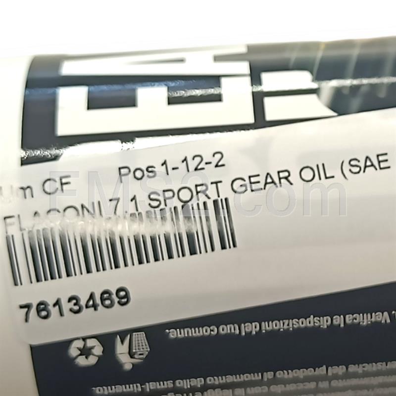 Olio Malossi SGX sport gear oil sae 80W90, 250 ml per rapporti e scatole cambio scooter e ciclomotori vari, ricambio 7613469